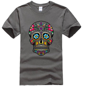 Men's high quality T-shirt new design street style loose cool skull printed men T shirt casual short sleeve o-neck loose cotton