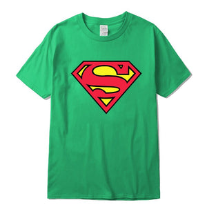 New Fashion high quality Superman T Shirt Men Short Sleeve Cotton Casual T-shirt Superhero Top Tees free shipping