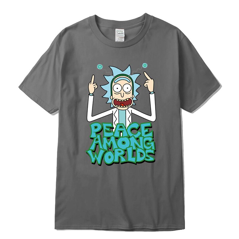 Men's high quality T-shirt short sleeve cotton crewneck loose rick and morty printed men Tshirt casual knitted mens t-shirt tops