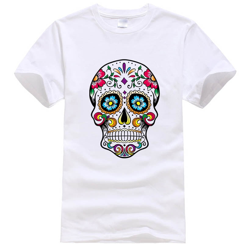 Men's high quality T-shirt new design street style loose cool skull printed men T shirt casual short sleeve o-neck loose cotton