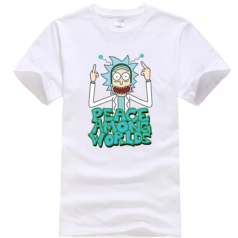 Men's high quality T-shirt short sleeve cotton crewneck loose rick and morty printed men Tshirt casual knitted mens t-shirt tops