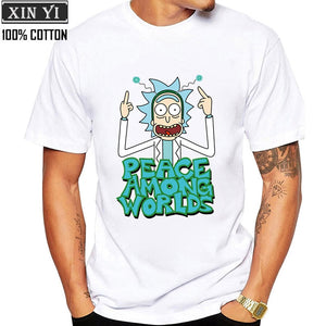 Men's high quality T-shirt short sleeve cotton crewneck loose rick and morty printed men Tshirt casual knitted mens t-shirt tops