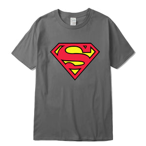 New Fashion high quality Superman T Shirt Men Short Sleeve Cotton Casual T-shirt Superhero Top Tees free shipping