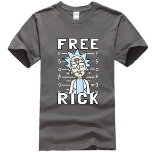 Men's high quality T-shirt short sleeve cotton crewneck loose rick and morty printed men Tshirt casual knitted mens t-shirt tops