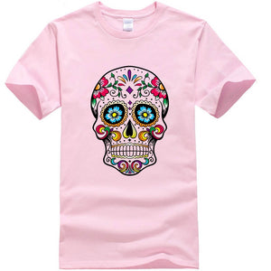 Men's high quality T-shirt new design street style loose cool skull printed men T shirt casual short sleeve o-neck loose cotton