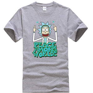 Men's high quality T-shirt short sleeve cotton crewneck loose rick and morty printed men Tshirt casual knitted mens t-shirt tops