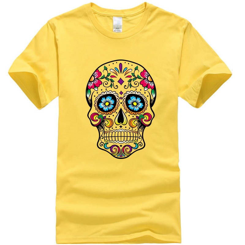 Men's high quality T-shirt new design street style loose cool skull printed men T shirt casual short sleeve o-neck loose cotton