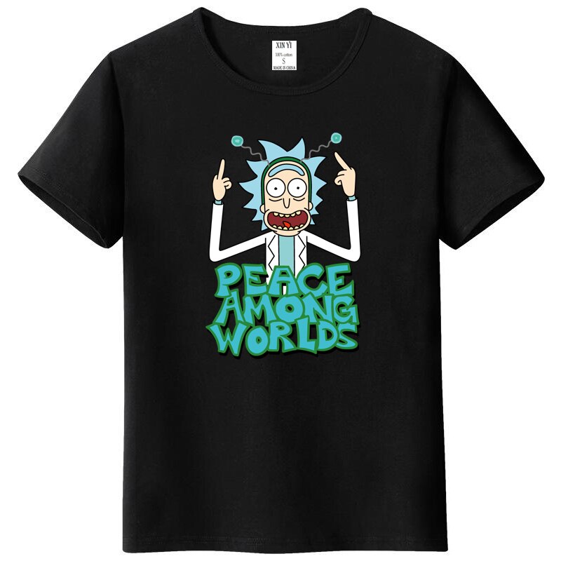 Men's high quality T-shirt short sleeve cotton crewneck loose rick and morty printed men Tshirt casual knitted mens t-shirt tops