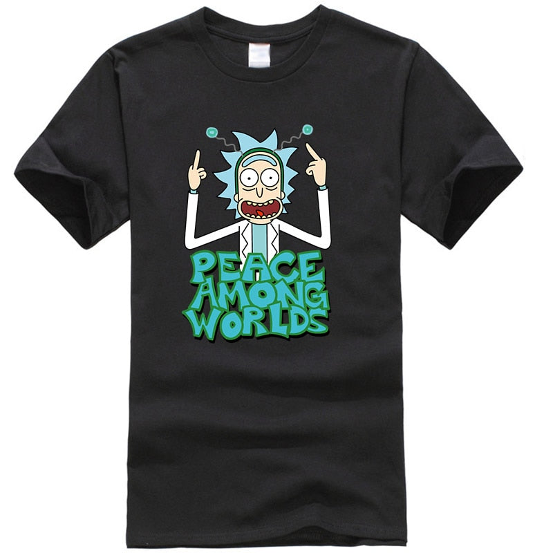 Men's high quality T-shirt short sleeve cotton crewneck loose rick and morty printed men Tshirt casual knitted mens t-shirt tops