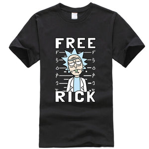 Men's high quality T-shirt short sleeve cotton crewneck loose rick and morty printed men Tshirt casual knitted mens t-shirt tops