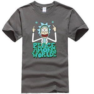 Men's high quality T-shirt short sleeve cotton crewneck loose rick and morty printed men Tshirt casual knitted mens t-shirt tops