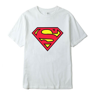 New Fashion high quality Superman T Shirt Men Short Sleeve Cotton Casual T-shirt Superhero Top Tees free shipping