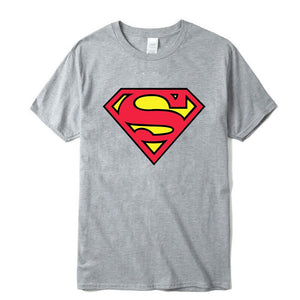 New Fashion high quality Superman T Shirt Men Short Sleeve Cotton Casual T-shirt Superhero Top Tees free shipping